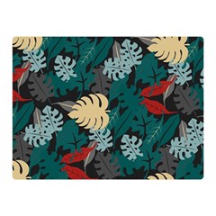 Tropical Autumn Leaves Double Sided Flano Blanket (mini)  by tmsartbazaar