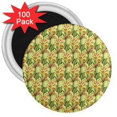 Green Pastel Pattern 3  Magnets (100 Pack) by designsbymallika