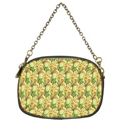 Green Pastel Pattern Chain Purse (two Sides) by designsbymallika