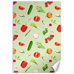 Seamless Pattern With Vegetables  Delicious Vegetables Canvas 24  X 36  by SychEva