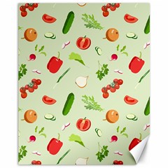 Seamless Pattern With Vegetables  Delicious Vegetables Canvas 11  X 14  by SychEva