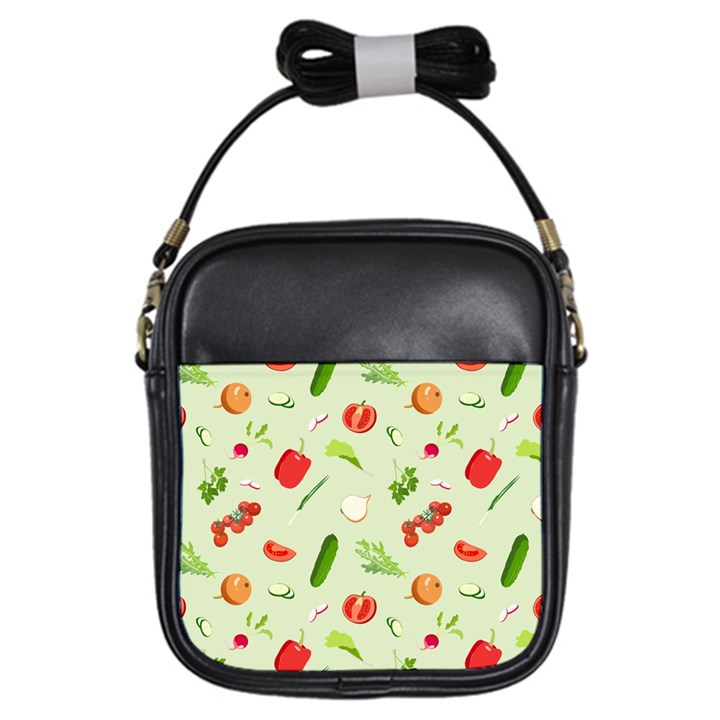 Seamless Pattern With Vegetables  Delicious Vegetables Girls Sling Bag