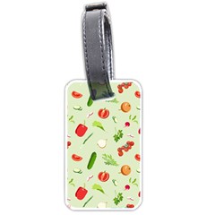 Seamless Pattern With Vegetables  Delicious Vegetables Luggage Tag (one Side) by SychEva