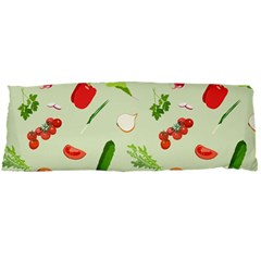 Seamless Pattern With Vegetables  Delicious Vegetables Body Pillow Case Dakimakura (two Sides) by SychEva