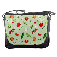 Seamless Pattern With Vegetables  Delicious Vegetables Messenger Bag by SychEva