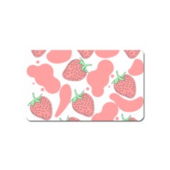 Strawberry Cow Pet Magnet (name Card) by Magicworlddreamarts1
