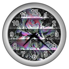 Techno Bouquet Wall Clock (silver) by MRNStudios