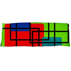 Colorful Rectangle Boxes Body Pillow Case (dakimakura) by Magicworlddreamarts1