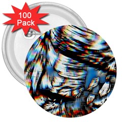 Rainbow Vortex 3  Buttons (100 Pack)  by MRNStudios