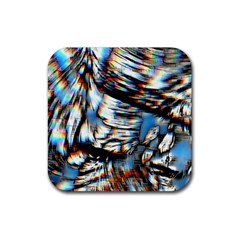 Rainbow Vortex Rubber Coaster (square)  by MRNStudios