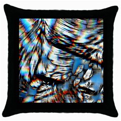 Rainbow Vortex Throw Pillow Case (Black)