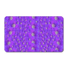 Paradise Flowers In A Peaceful Environment Of Floral Freedom Magnet (rectangular) by pepitasart