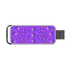 Paradise Flowers In A Peaceful Environment Of Floral Freedom Portable Usb Flash (one Side) by pepitasart