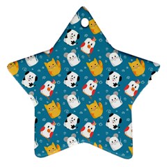 Funny Pets Star Ornament (Two Sides)