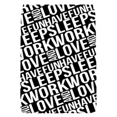 Sleep Work Love And Have Fun Typographic Pattern Removable Flap Cover (s) by dflcprintsclothing