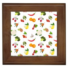 Fruits, Vegetables And Berries Framed Tile by SychEva