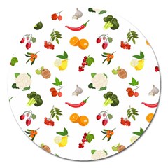 Fruits, Vegetables And Berries Magnet 5  (round) by SychEva