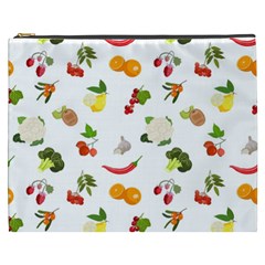 Fruits, Vegetables And Berries Cosmetic Bag (xxxl) by SychEva