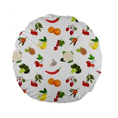 Fruits, Vegetables And Berries Standard 15  Premium Round Cushions by SychEva