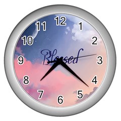 Blessed Wall Clock (silver) by designsbymallika
