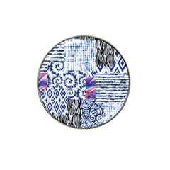 Blue Pastel Print Hat Clip Ball Marker