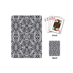 Black And White Ornate Pattern Playing Cards Single Design (mini) by dflcprintsclothing