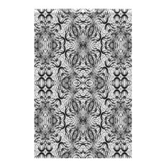 Black And White Ornate Pattern Shower Curtain 48  X 72  (small)  by dflcprintsclothing