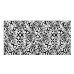 Black And White Ornate Pattern Satin Shawl by dflcprintsclothing