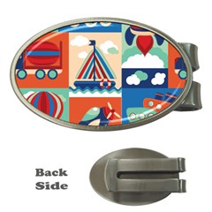 Travel With Love Money Clips (oval)  by designsbymallika