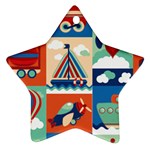 Travel With Love Star Ornament (Two Sides) Front