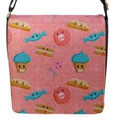 Toothy Sweets Flap Closure Messenger Bag (s) by SychEva