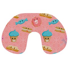 Toothy Sweets Travel Neck Pillow by SychEva