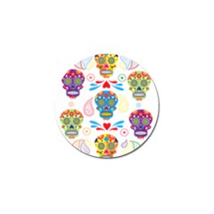 Boho Skull Vibe Golf Ball Marker (4 Pack) by designsbymallika