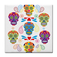 Boho Skull Vibe Face Towel by designsbymallika