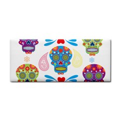 Boho Skull Vibe Hand Towel by designsbymallika