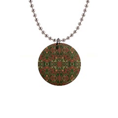 Modern Tropical Motif Print 1  Button Necklace by dflcprintsclothing