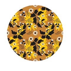 Folk Flowers Art Pattern  Mini Round Pill Box (pack Of 5) by Eskimos