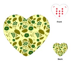 Folk Flowers Art Pattern Floral  Playing Cards Single Design (heart) by Eskimos