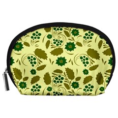 Folk Flowers Art Pattern Floral  Accessory Pouch (large) by Eskimos