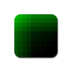 Zappwaits-green Rubber Square Coaster (4 Pack) 