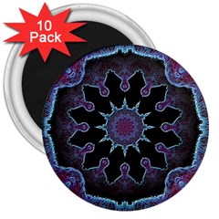 Framed Mandala 3  Magnets (10 Pack)  by MRNStudios