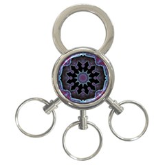 Framed Mandala 3-ring Key Chain by MRNStudios