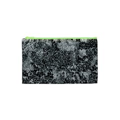 Grey And White Grunge Camouflage Abstract Print Cosmetic Bag (xs) by dflcprintsclothing