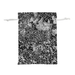 Grey And White Grunge Camouflage Abstract Print Lightweight Drawstring Pouch (m) by dflcprintsclothing