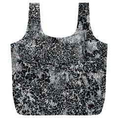 Grey And White Grunge Camouflage Abstract Print Full Print Recycle Bag (xxxl) by dflcprintsclothing