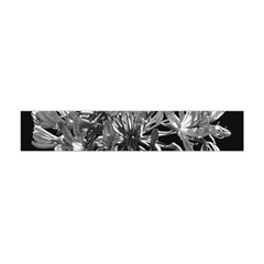 Black And White Lilies Botany Motif Print Flano Scarf (mini) by dflcprintsclothing