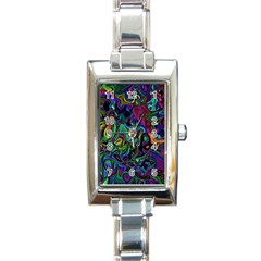 Brain Melt Rectangle Italian Charm Watch by MRNStudios