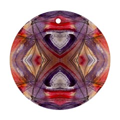 Abstract Petals Symmetry Ornament (round) by kaleidomarblingart