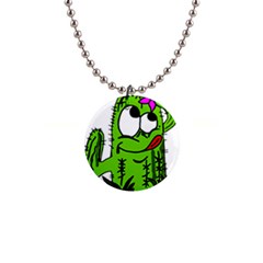 Cactus 1  Button Necklace by IIPhotographyAndDesigns