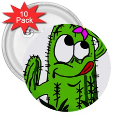 Cactus 3  Buttons (10 Pack)  by IIPhotographyAndDesigns